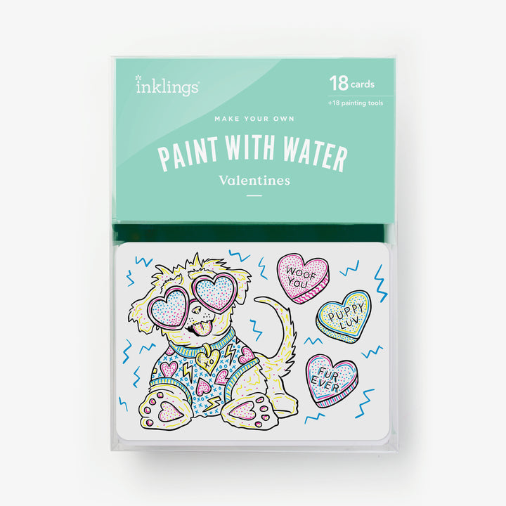 Inklings Paint with Water Puppy Valentine Cards |Mockingbird Baby & Kids