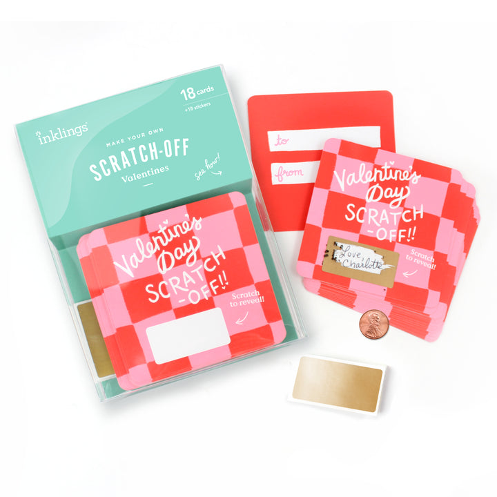 Inklings Scratch Off Valentine Checkered Cards |Mockingbird Baby & Kids