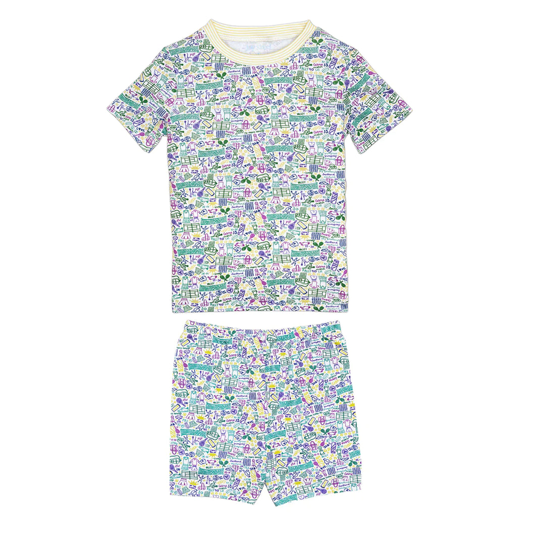 Joy Street Kids Tennis Short Pajama Set |Mockingbird Baby & Kids