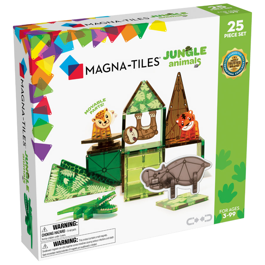 Magnatiles Magna-Tiles® Jungle Animals 25-Piece Set |Mockingbird Baby & Kids Boutique