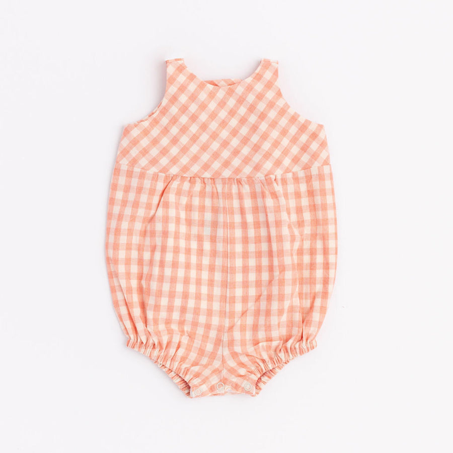 Thimble Collection Knotted Bubble in Petal Gingham |Mockingbird Baby & Kids