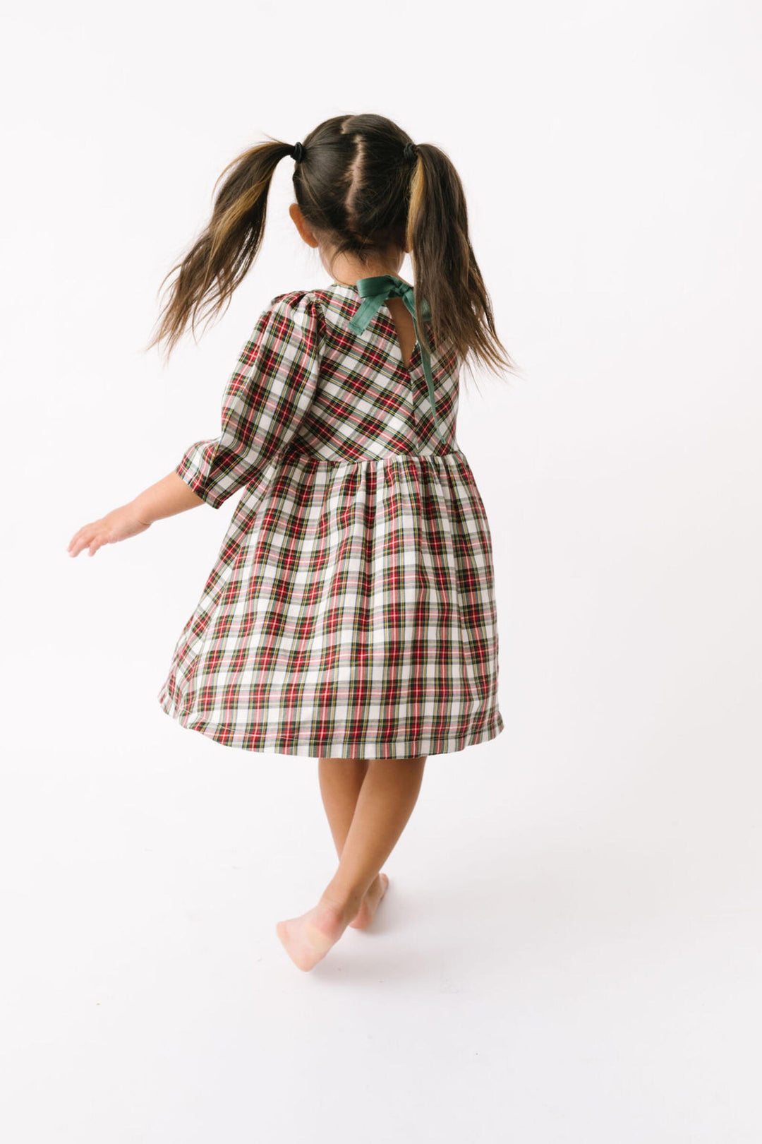 Birthday Dress in Stewart Plaid