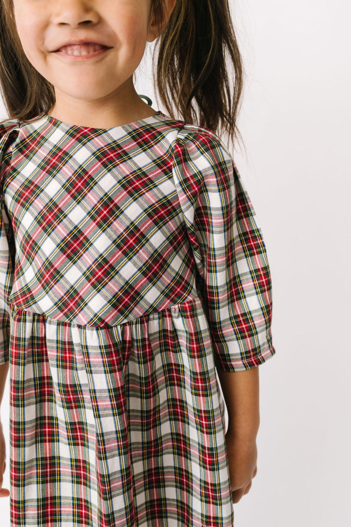 Birthday Dress in Stewart Plaid