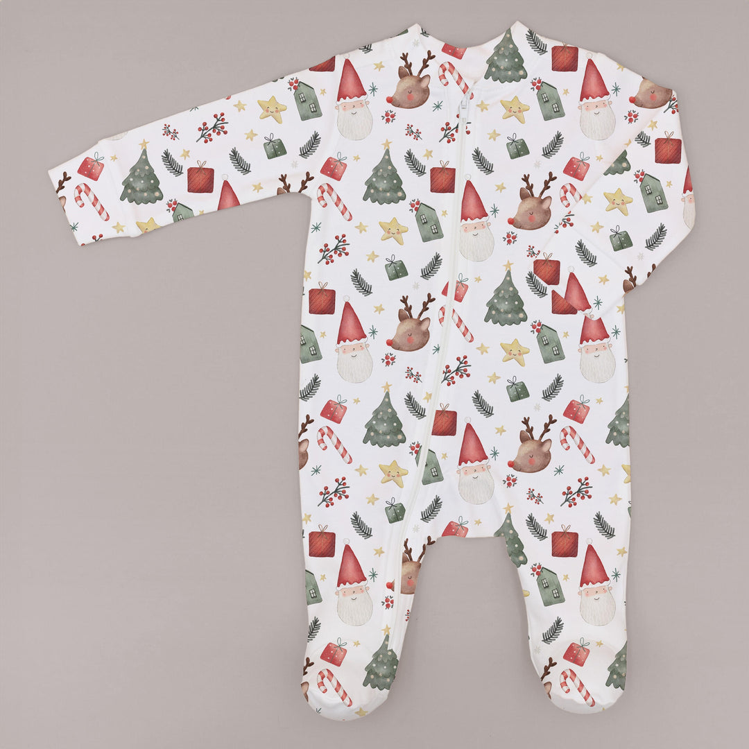 Milktology Holiday Love Zipper Footie |Mockingbird Baby & Kids