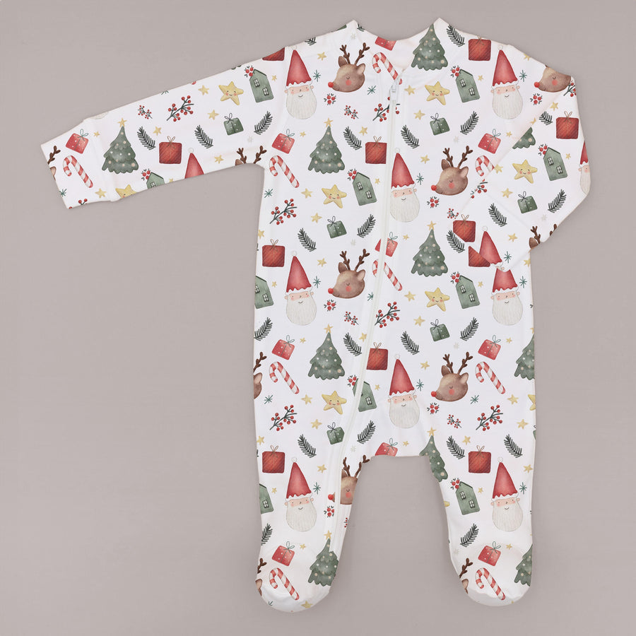 Milktology Holiday Love Zipper Footie |Mockingbird Baby & Kids