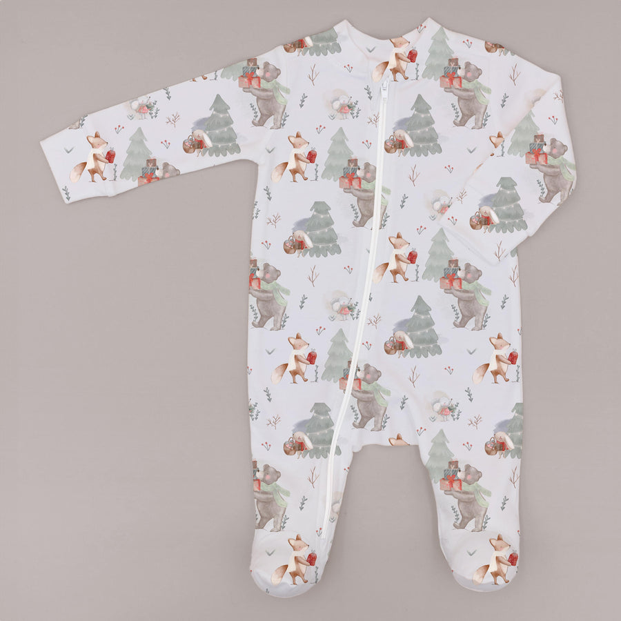 Milktology From Me to You Zipper Footie |Mockingbird Baby & Kids