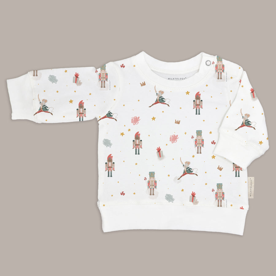Milktology Nutcracker Neutral Sweatshirt |Mockingbird Baby & Kids Boutique
