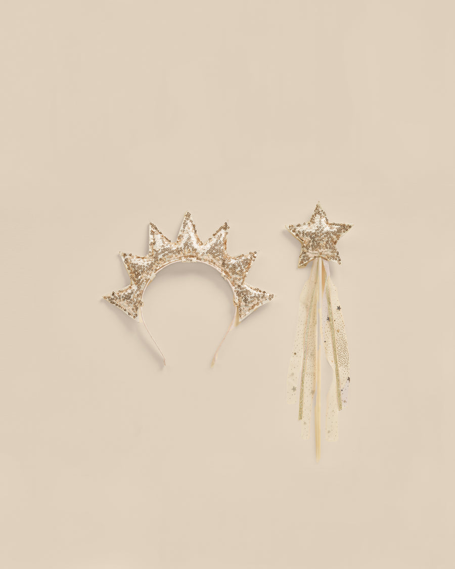 NoraLee Gold Sun Crown & Wand |Mockingbird Baby & Kids