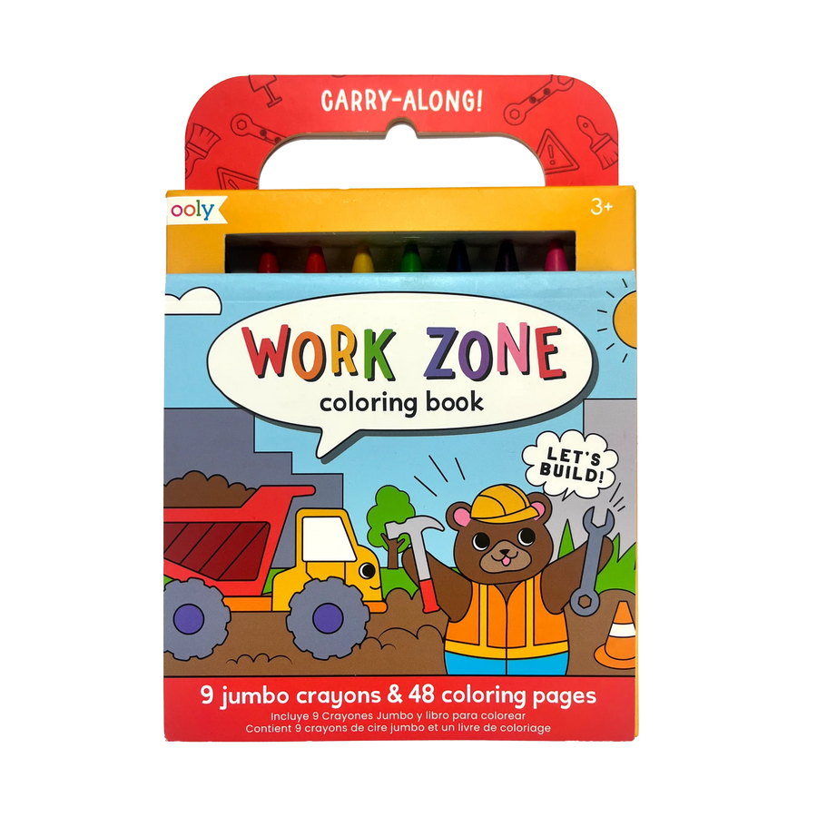 Ooly Carry Along Coloring Book Set - Work Zone |Mockingbird Baby & Kids