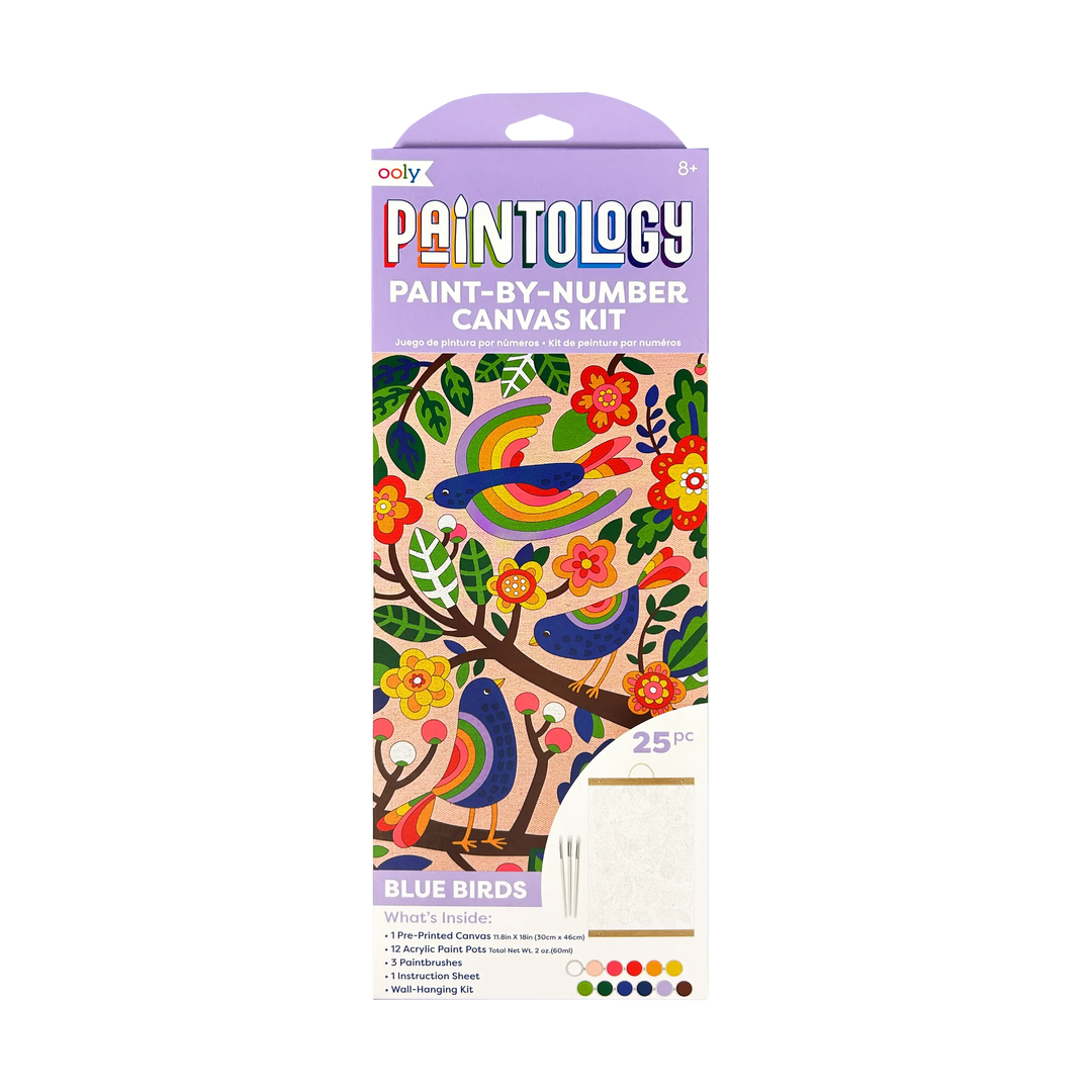 Ooly Paintology Paint-By-Number Canvas Kit - Blue Birds |Mockingbird Baby & Kids