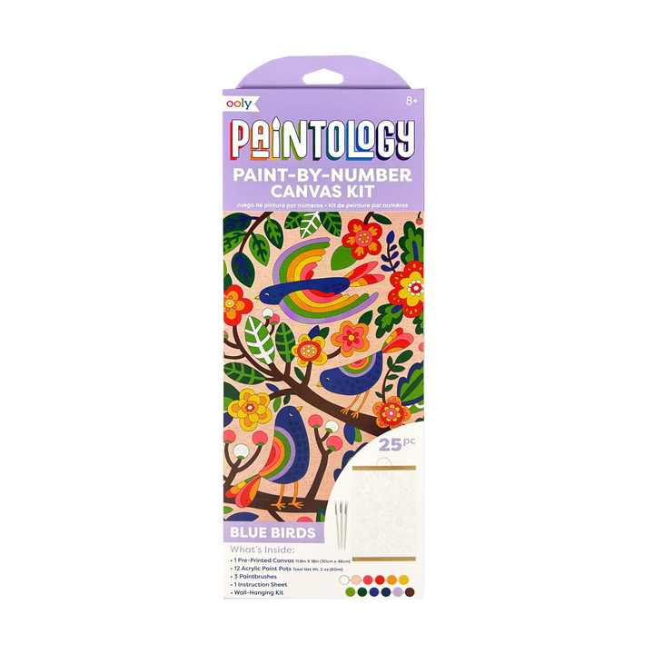 Ooly Paintology Paint-By-Number Canvas Kit - Blue Birds |Mockingbird Baby & Kids