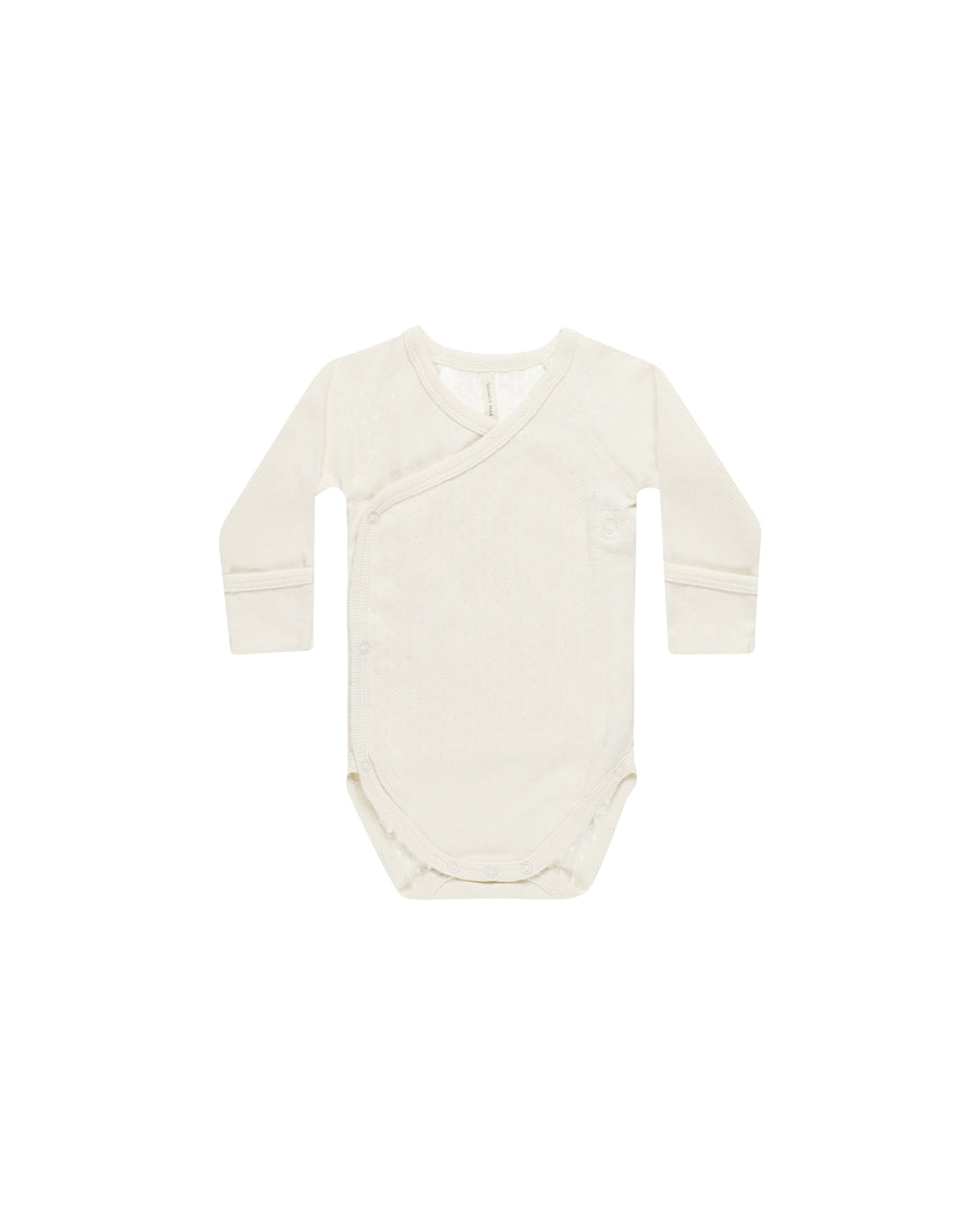 Quincy Mae Side Snap Bodysuit, Ivory |Mockingbird Baby & Kids