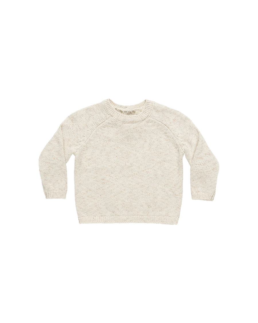 Quincy Mae Speckled Natural Knit Sweater |Mockingbird Baby & Kids