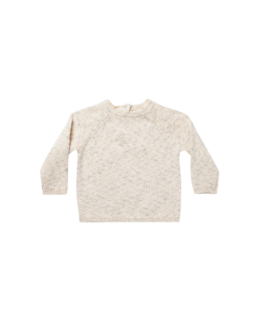 Quincy Mae Speckled Knit Sweater, Natural |Mockingbird Baby & Kids