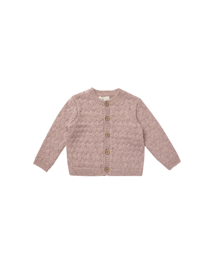 Quincy Mae Knit Cardigan, Mauve |Mockingbird Baby & Kids Boutique