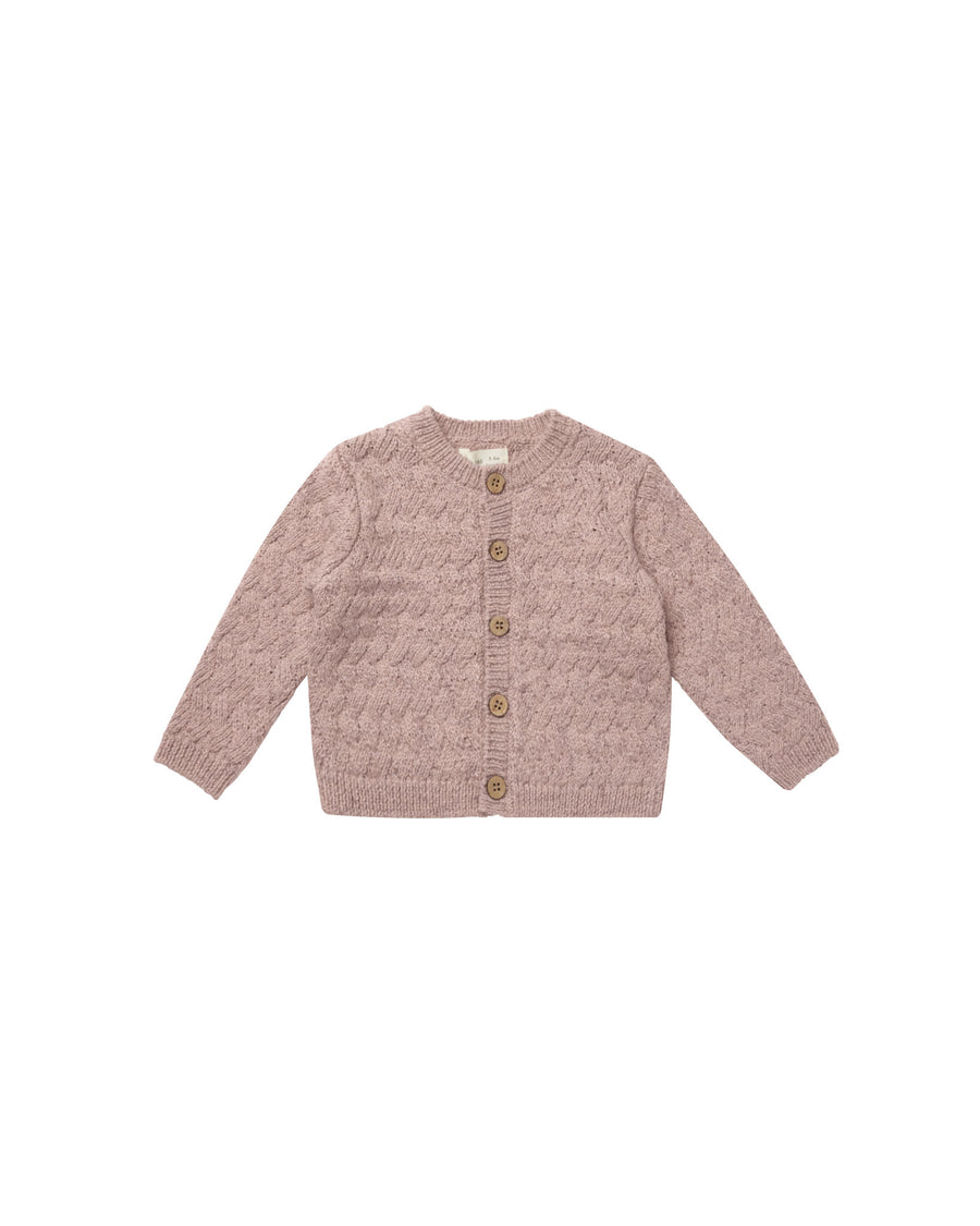 Quincy Mae Knit Cardigan, Mauve |Mockingbird Baby & Kids Boutique
