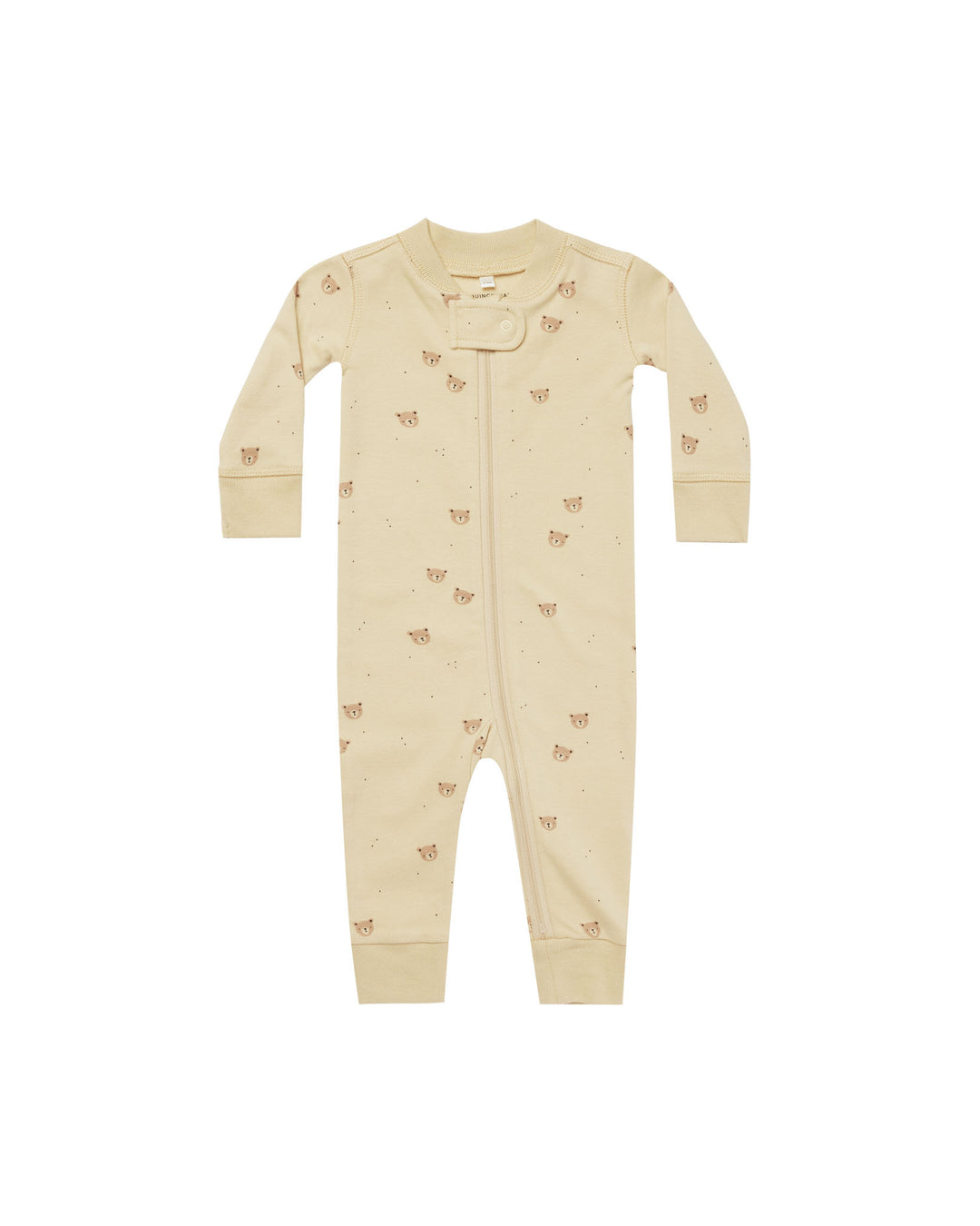 Quincy Mae Bears Zip Long Sleeve Sleeper, Butter |Mockingbird Baby & Kids