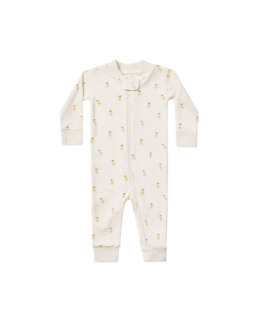 Quincy Mae Lemons Zip Long Sleeve Sleeper, Ivory |Mockingbird Baby & Kids