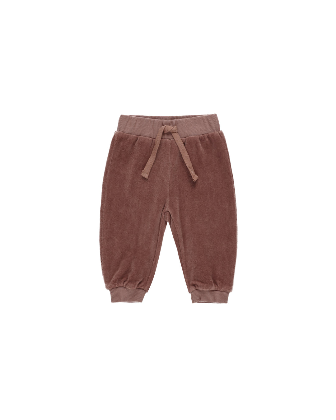 Quincy Mae Velour Relaxed Sweatpant, Cranberry |Mockingbird Baby & Kids