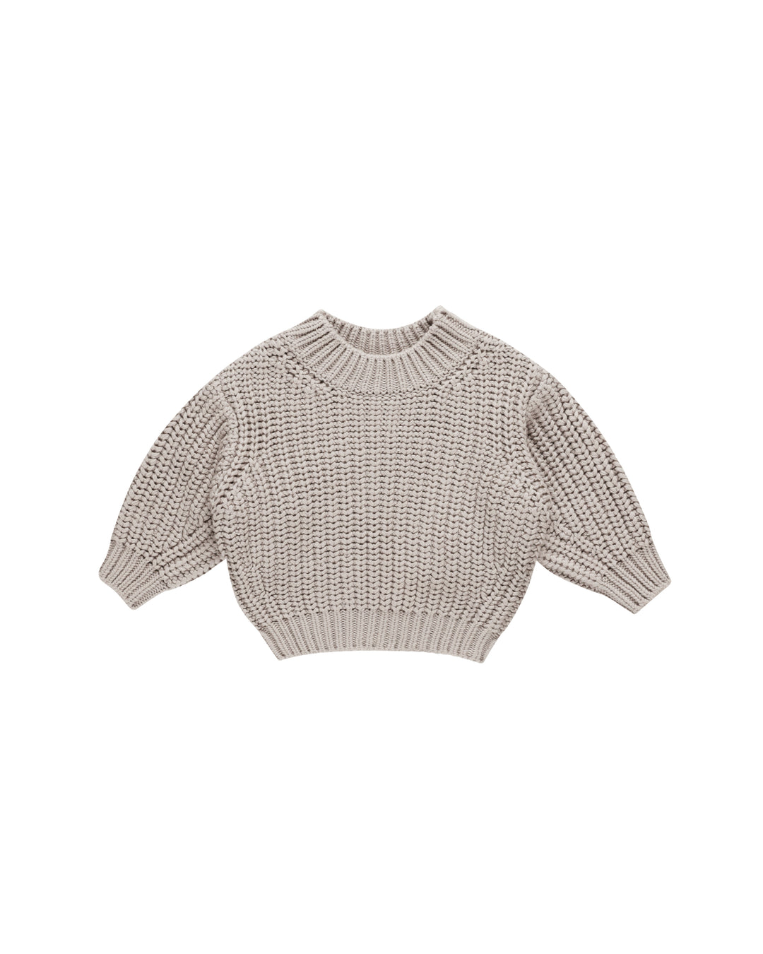 Quincy Mae Chunky Knit Sweater, Fog |Mockingbird Baby & Kids