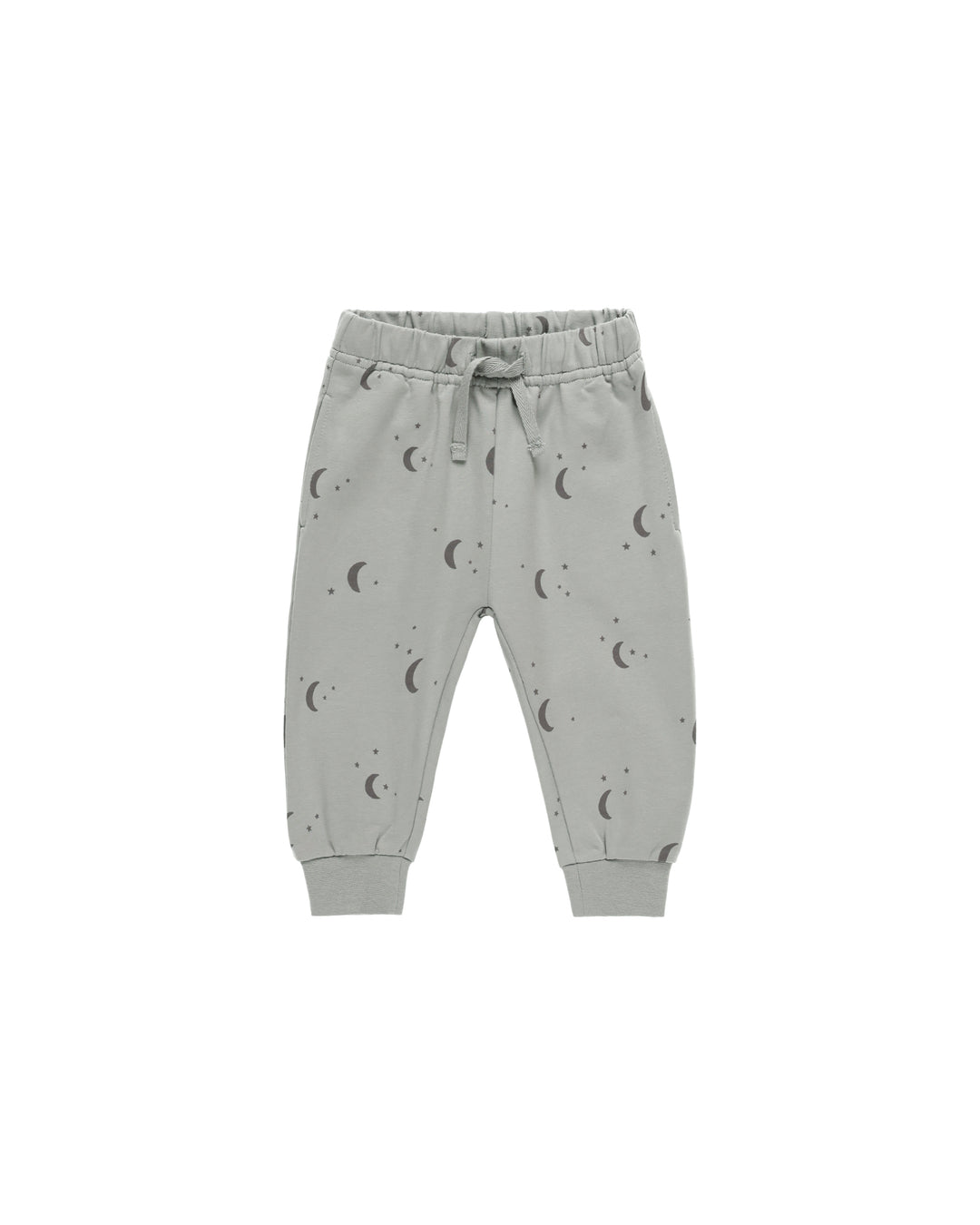 Quincy Mae Moons Relaxed Sweatpant, Dusty Blue |Mockingbird Baby & Kids