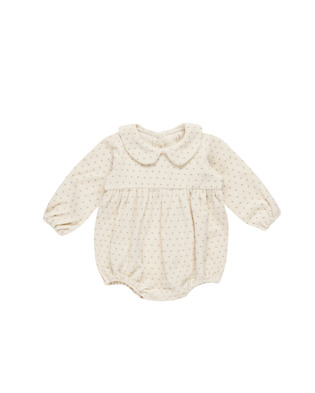 Quincy Mae Peter Pan Romper, Polka Dot |Mockingbird Baby & Kids