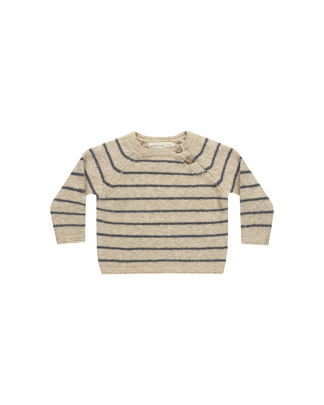 Quincy Mae Ace Knit Sweater, Indigo Stripe |Mockingbird Baby & Kids