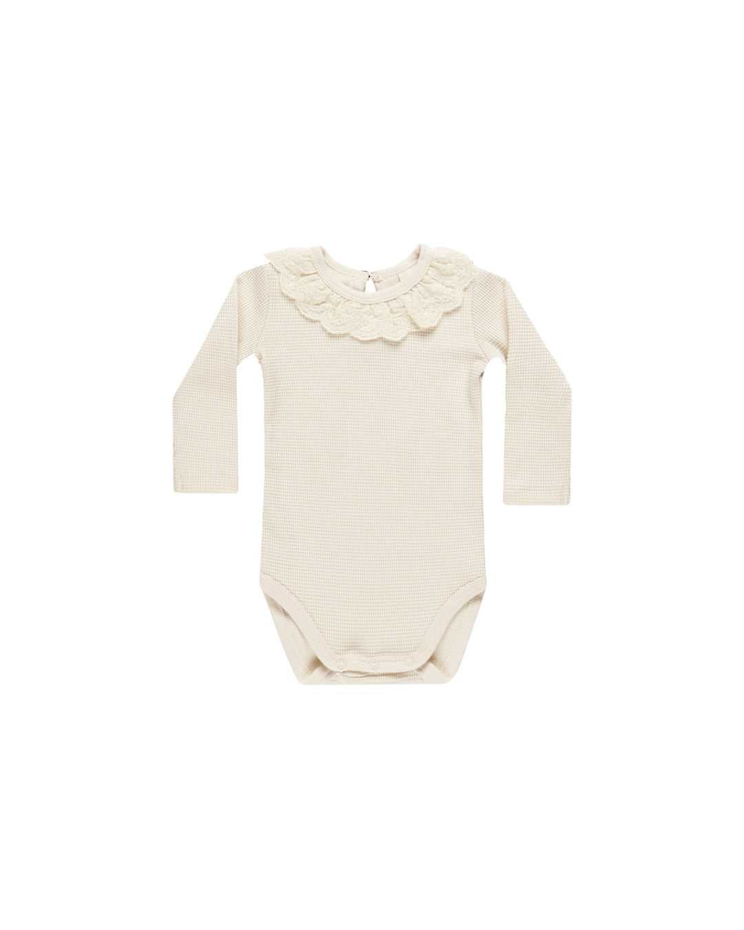 Quincy Mae Ruffle Collar Bodysuit, Natural |Mockingbird Baby & Kids