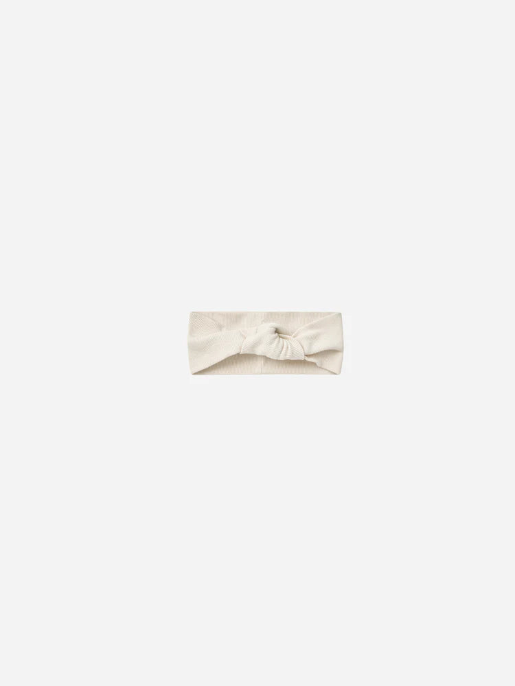 Quincy Mae Ribbed Knotted Headband, Natural |Mockingbird Baby & Kids