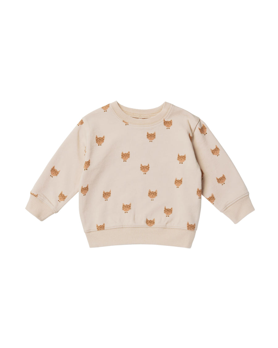 Rylee + Cru Cool Cat Sweatshirt, Antique |Mockingbird Baby & Kids