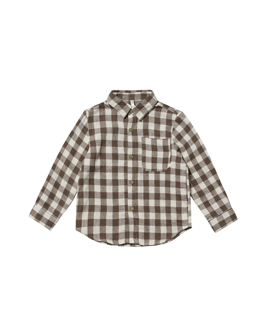 Rylee + Cru Charcoal Check Collared Shirt |Mockingbird Baby & Kids