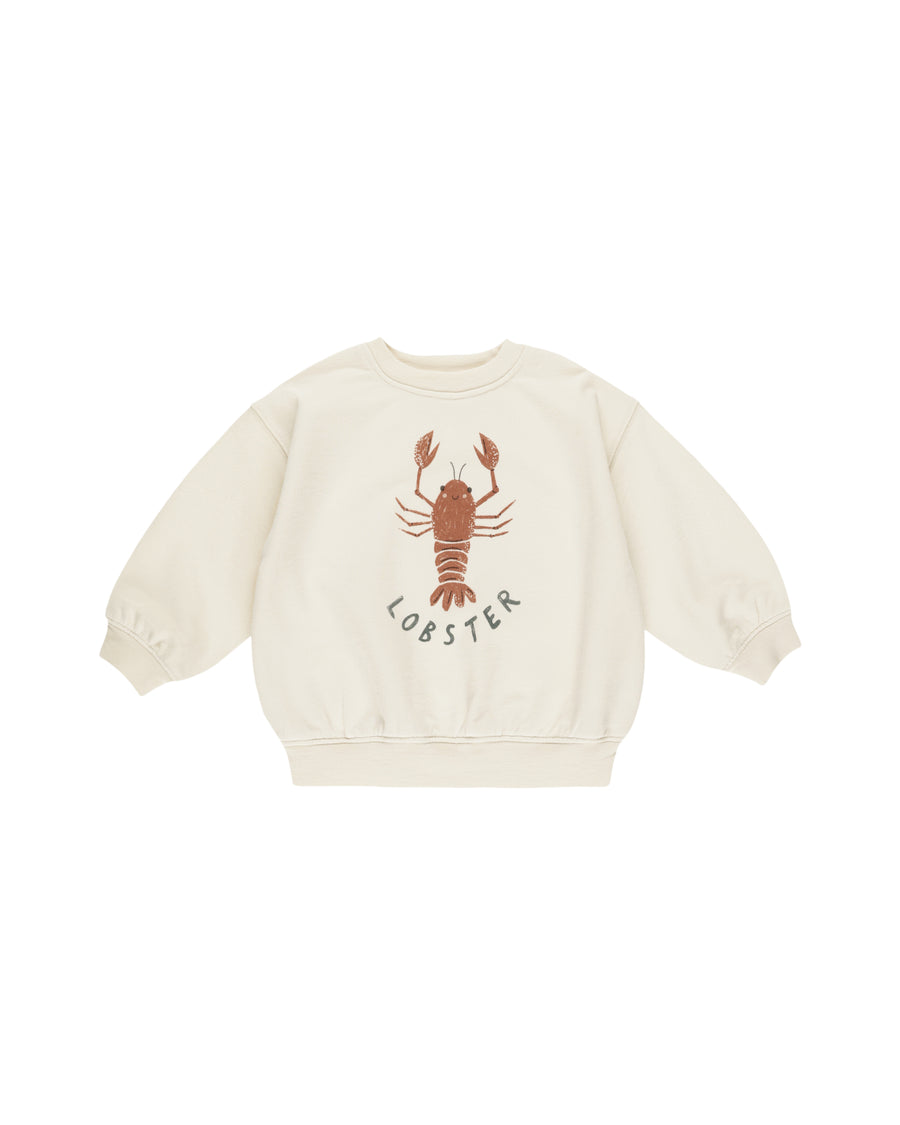 Rylee + Cru Lobster Sweatshirt, Natural |Mockingbird Baby & Kids
