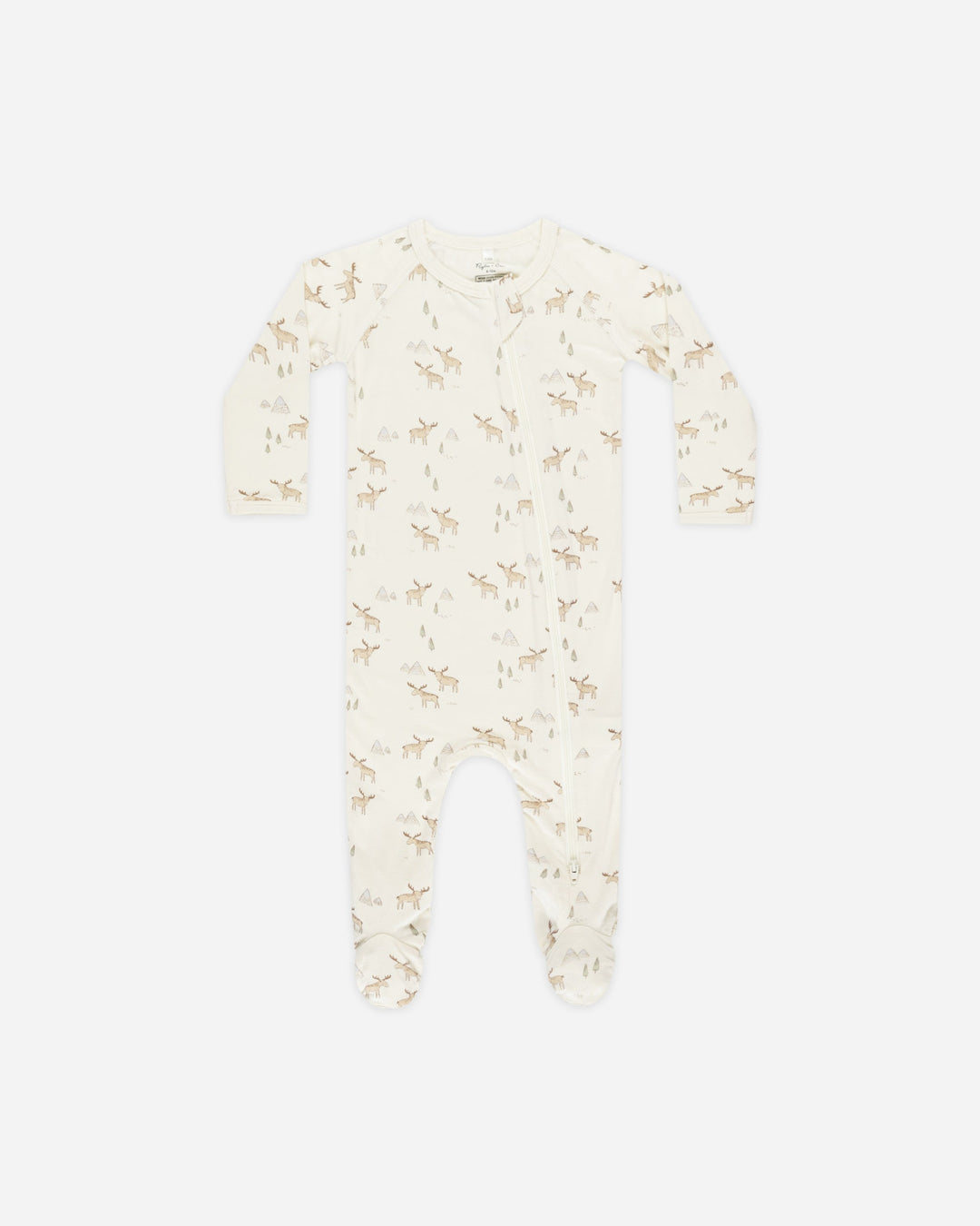 Rylee + Cru Moose Footed Sleeper, Natural |Mockingbird Baby & Kids