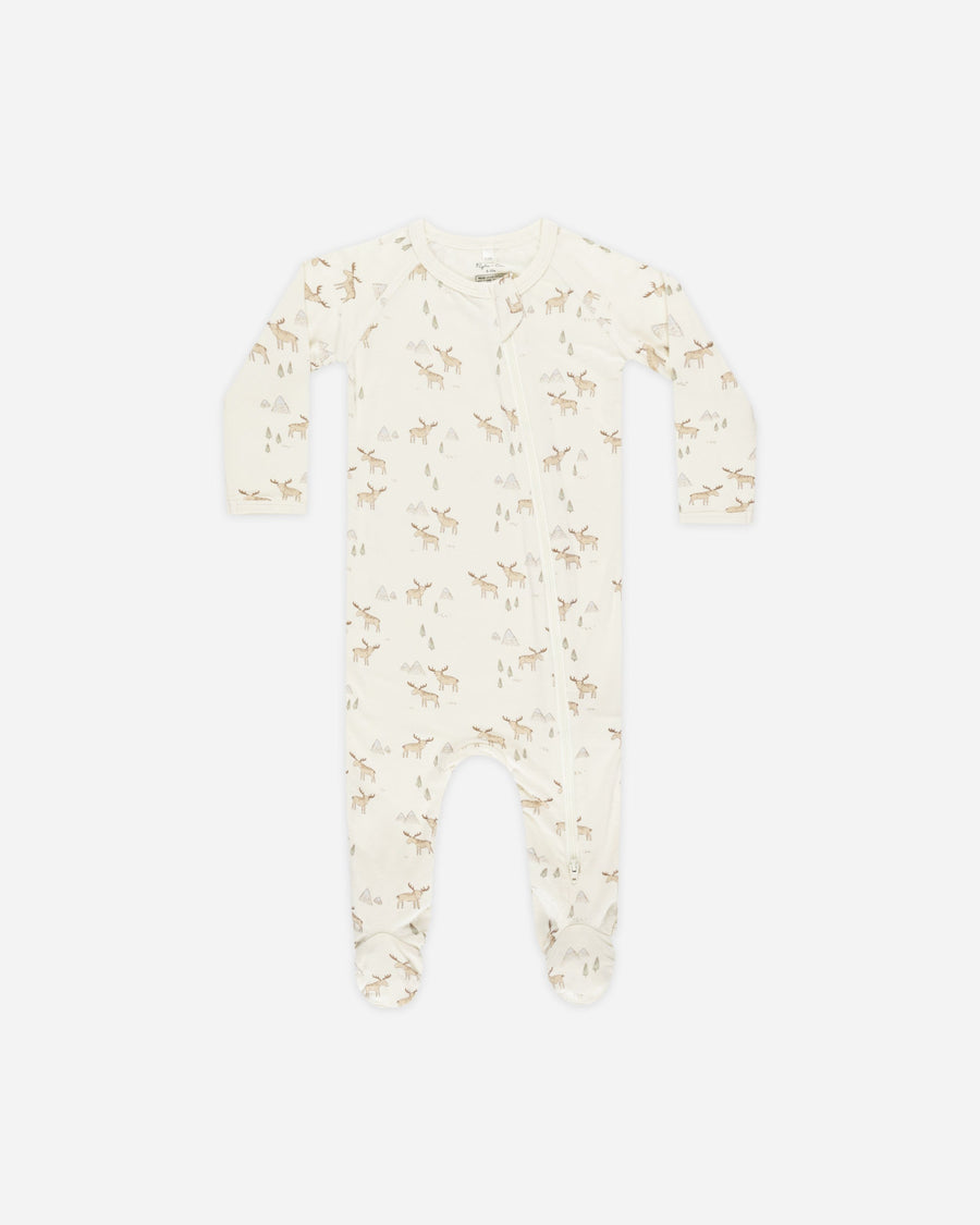 Rylee + Cru Moose Footed Sleeper, Natural |Mockingbird Baby & Kids