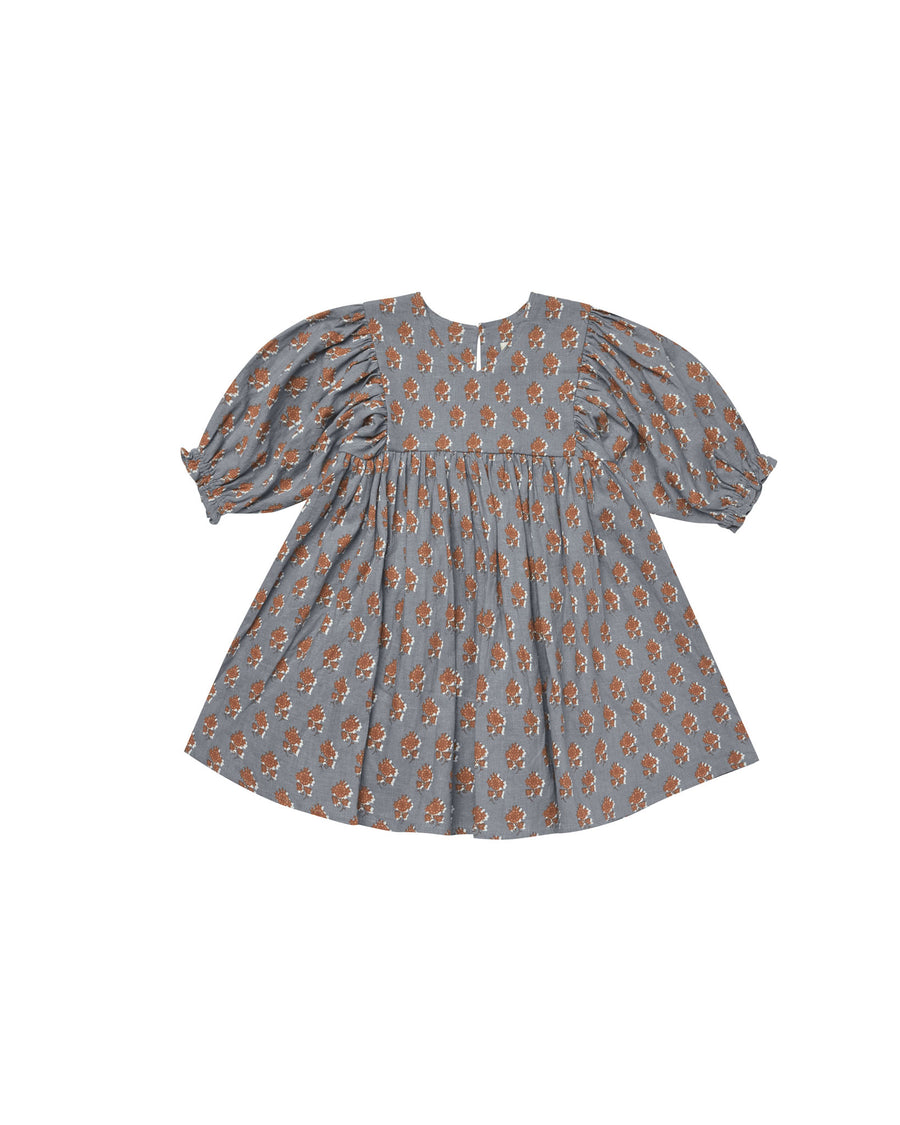 Rylee + Cru Jolene Dress, Blue Floral |Mockingbird Baby & Kids