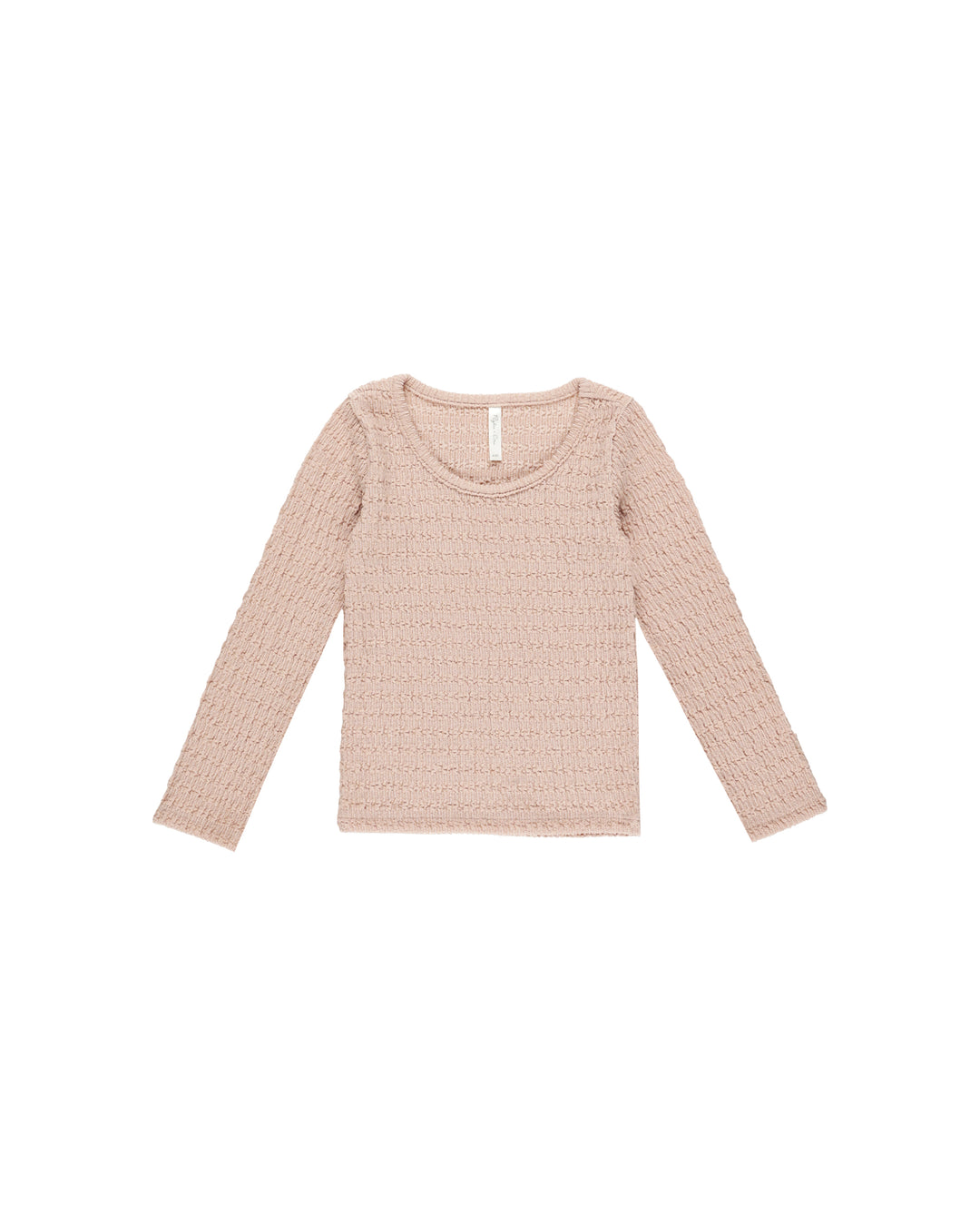 Rylee + Cru Textured Long Sleeve Top, Rose |Mockingbird Baby & Kids