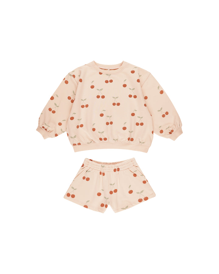 Rylee + Cru Cherries Summer Terry Set |Mockingbird Baby & Kids