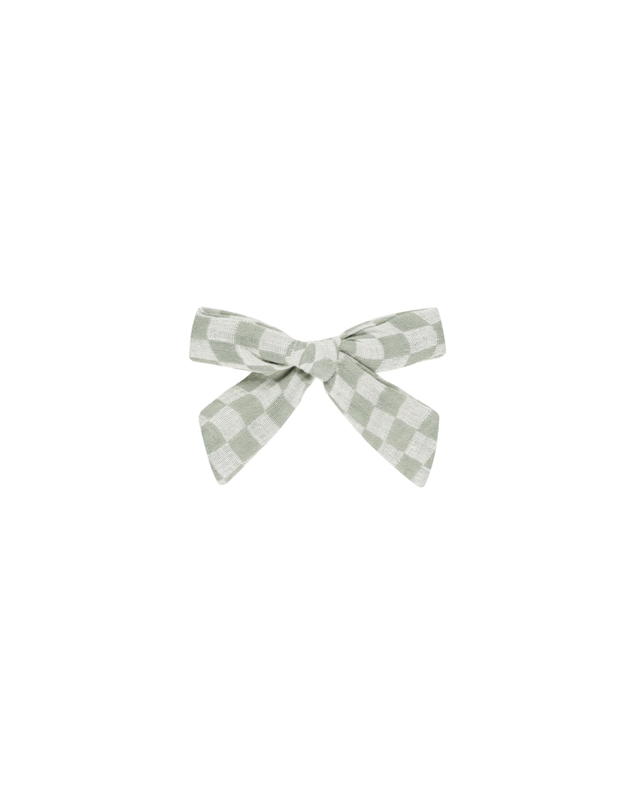 Rylee + Cru Sage Check Bow |Mockingbird Baby & Kids