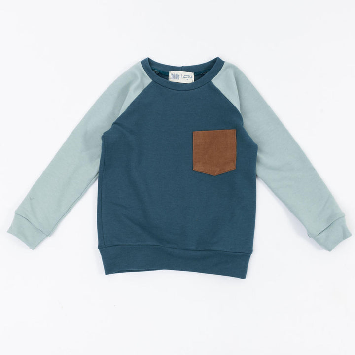 Thimble Collection Raglan Pullover in Bluegrass |Mockingbird Baby & Kids