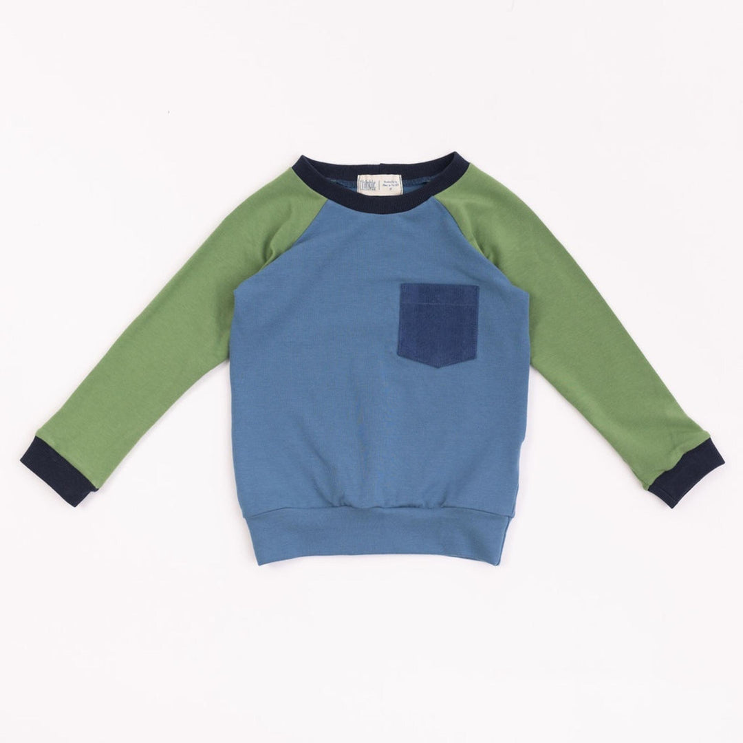 Thimble Collection Raglan Pullover in Pacific Grass |Mockingbird Baby & Kids