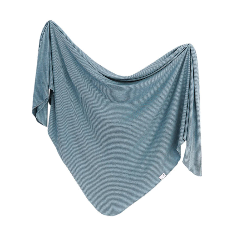 Copper Pearl Atlantic Rib Knit Swaddle Blanket |Mockingbird Baby & Kids