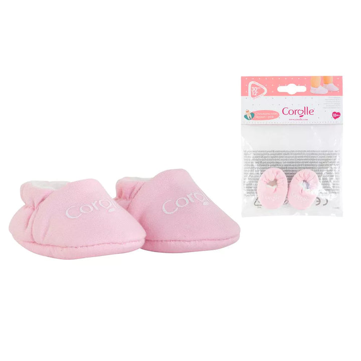 Corolle Pink Slippers for 12" Dolls |Mockingbird Baby & Kids