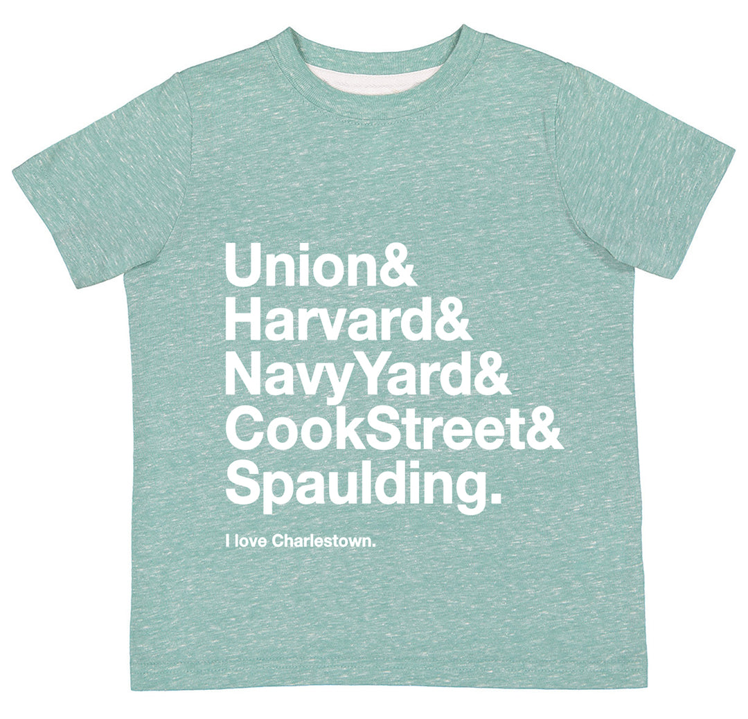Kid Crush NEW! I Love Charlestown T-Shirt, Saltwater Melange |Mockingbird Baby & Kids