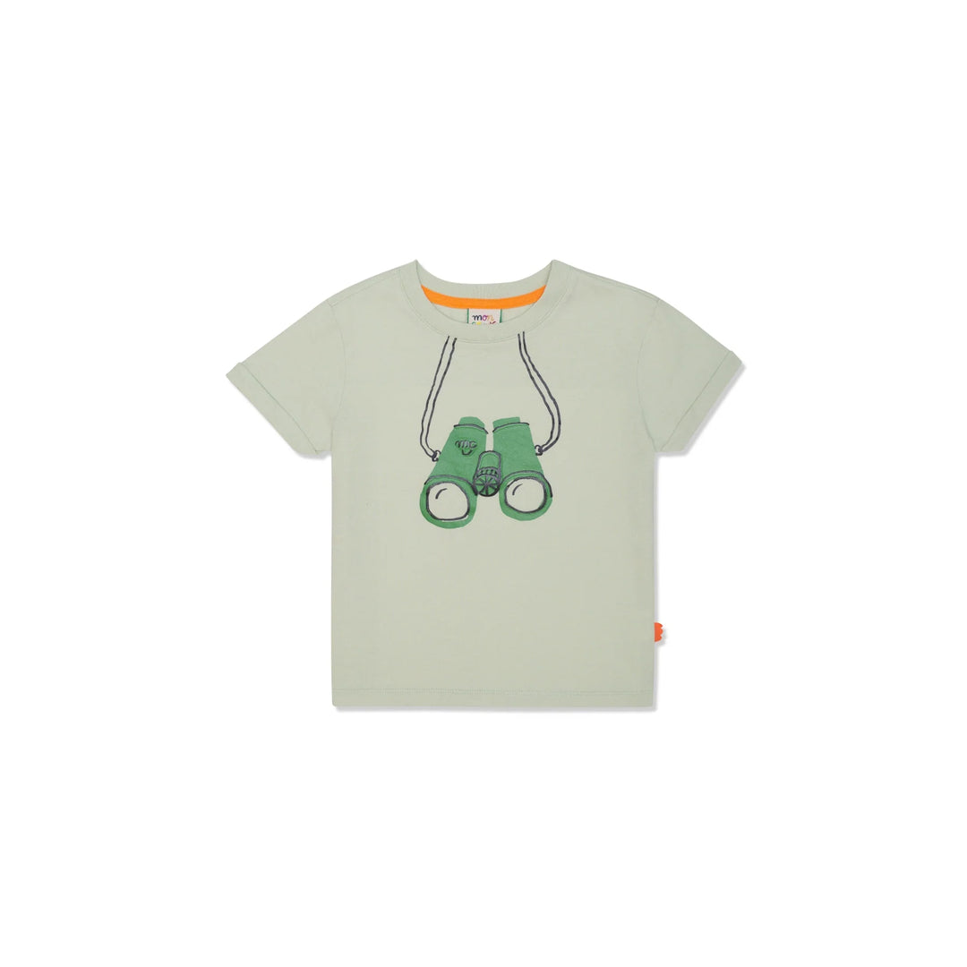 Mon Coeur Recycled Cotton Safari Binocular T-Shirt, Sea Foam Green |Mockingbird Baby & Kids