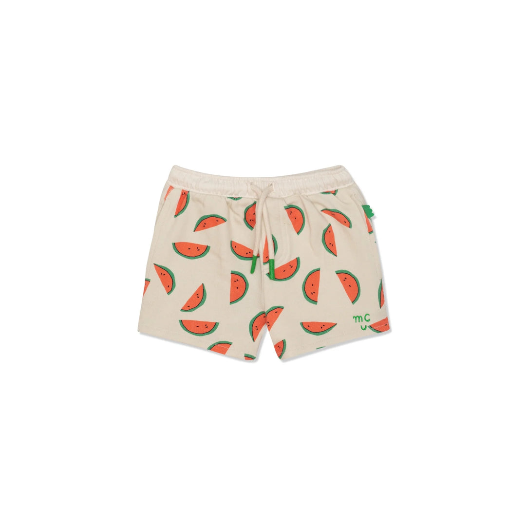 Mon Coeur Recycled Cotton Watermelon Slices Cropped Shorts |Mockingbird Baby & Kids