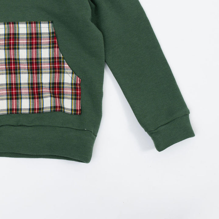 Shawl Collar Sweatshirt in Evergreen Stewart