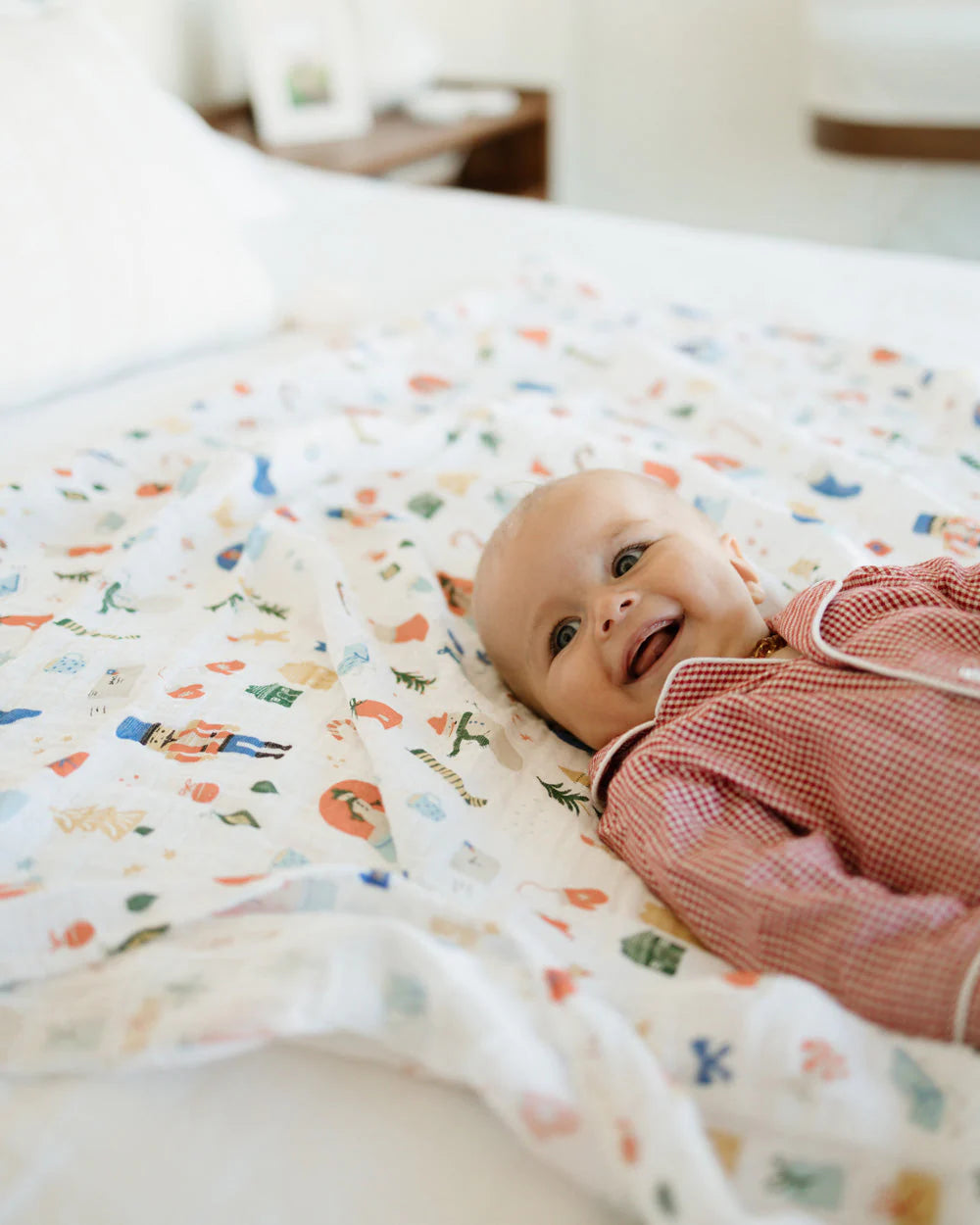 Christmas muslin swaddle best sale