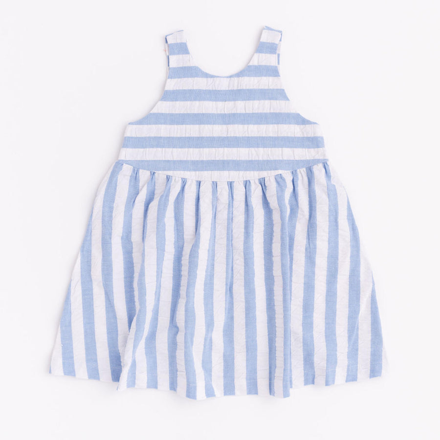 Thimble Collection Weekend Dress in Harbor Seersucker |Mockingbird Baby & Kids