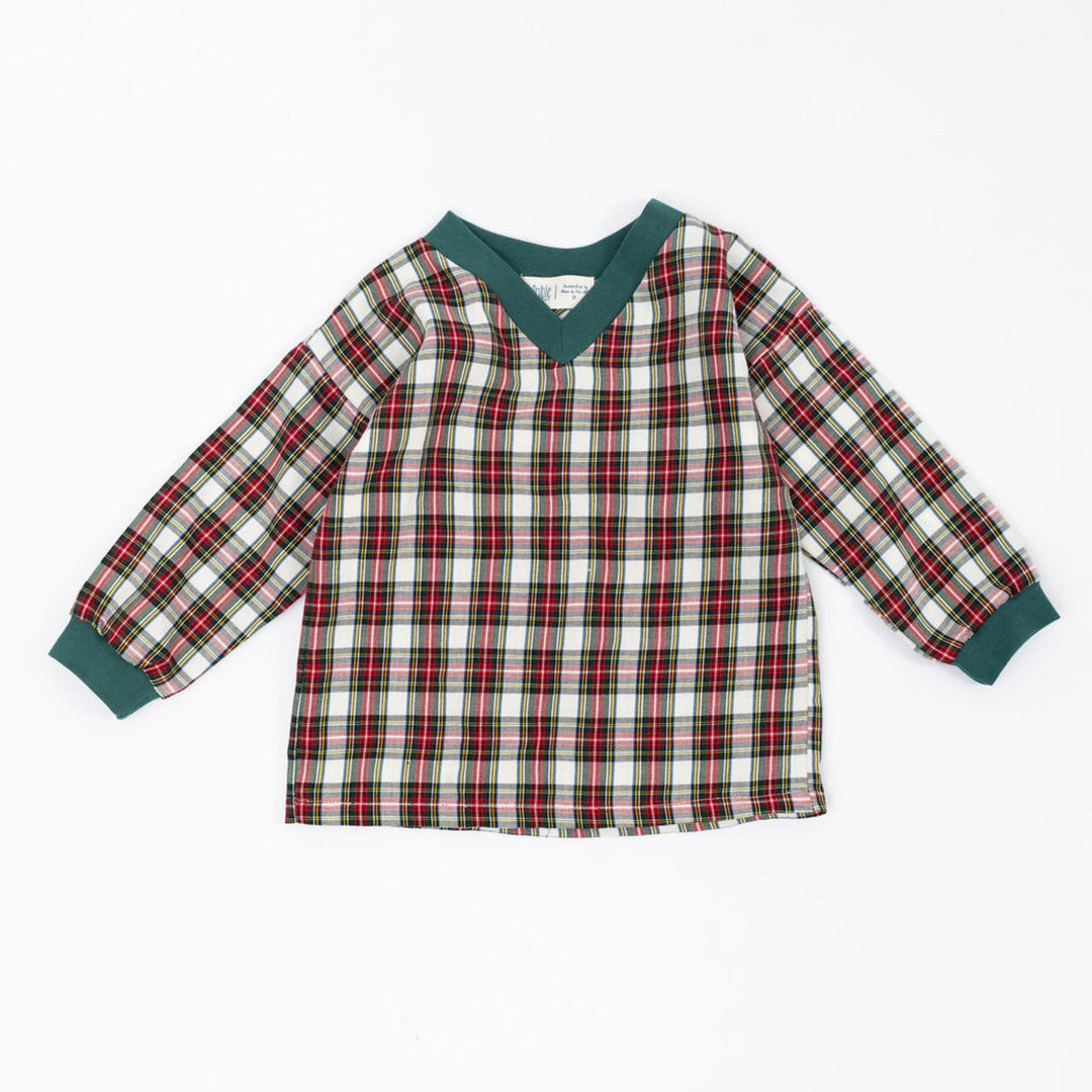 Woven Pullover in Stewart Plaid