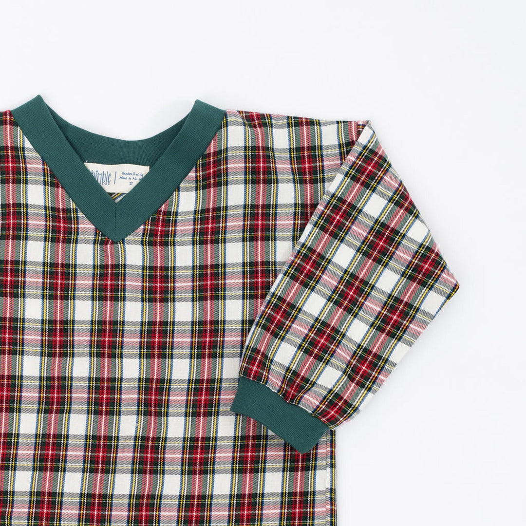 Woven Pullover in Stewart Plaid